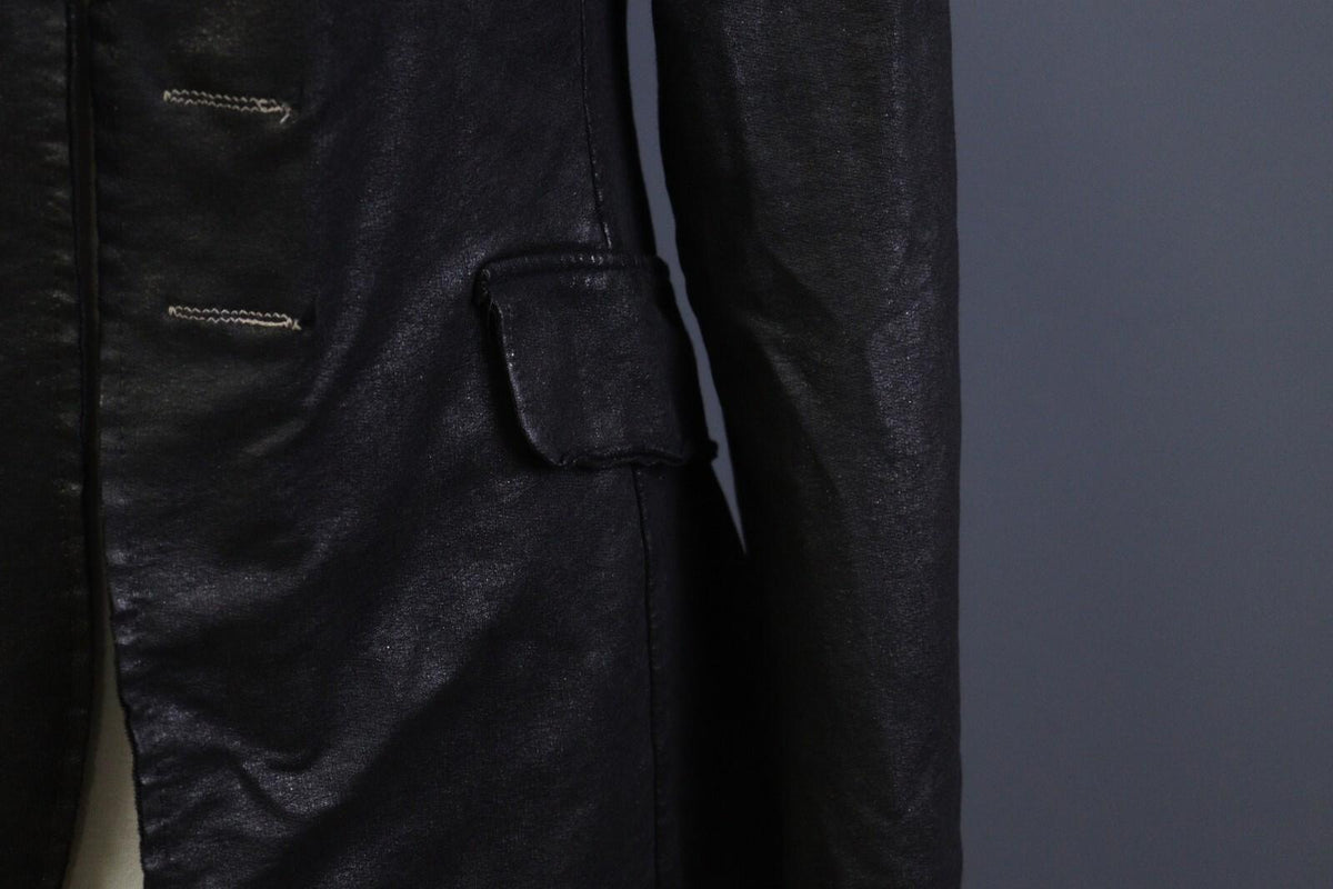 RUNDHOLZ Black Long Sleeve Pockets Ladies Military-Inspired Long Jacket
