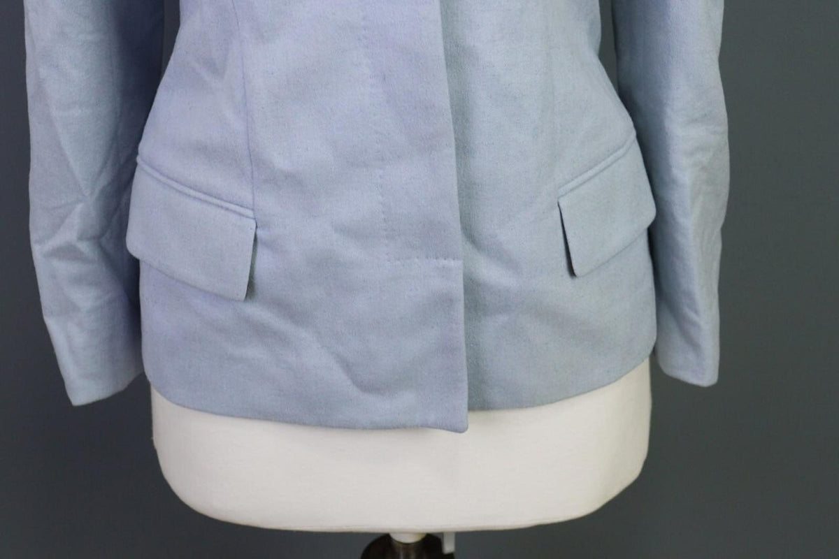 GIANNI VERSACE COUTURE Blue Single Breast Check Blazer Jacket Sz 38