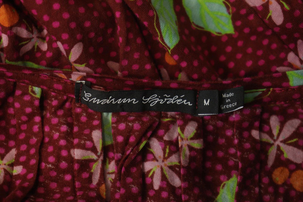 GUDRUN SJODEN Multicolor Floral Cotton Sleeveless Round Neck Tank Dress – Size M
