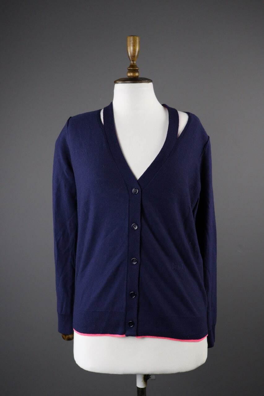 Sonia by Sonia Rykel Wool Designer Casual Cardigan Sweater – Women's L