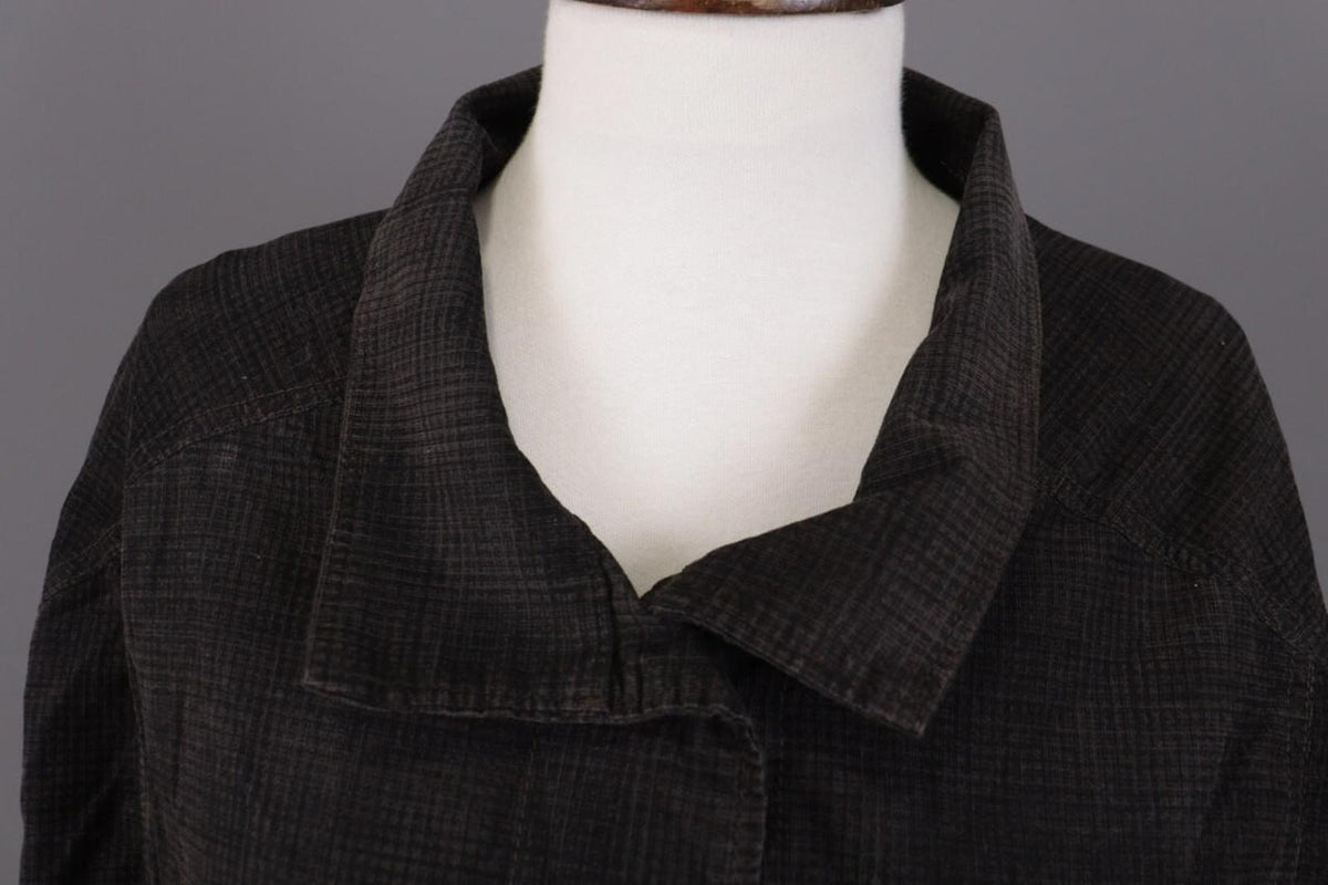 OSKA Brown Check Lagenlook Designer Relaxed Blazer Jacket – Size 3