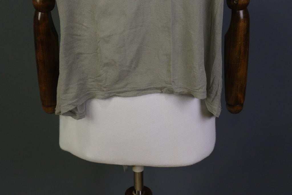 TRANSIT PAR-SUCH Gray Crew Neck Casual Short Sleeve Pullover T-Shirt Top – Size 2