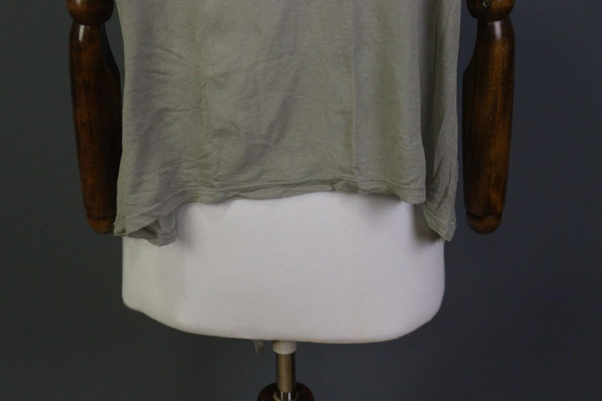 TRANSIT PAR-SUCH Gray Crew Neck Casual Short Sleeve Pullover T-Shirt Top – Size 2