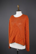 GRIZAS Casual Linen Crochet Knit Designer Acymetric Sweater – Size 36/38