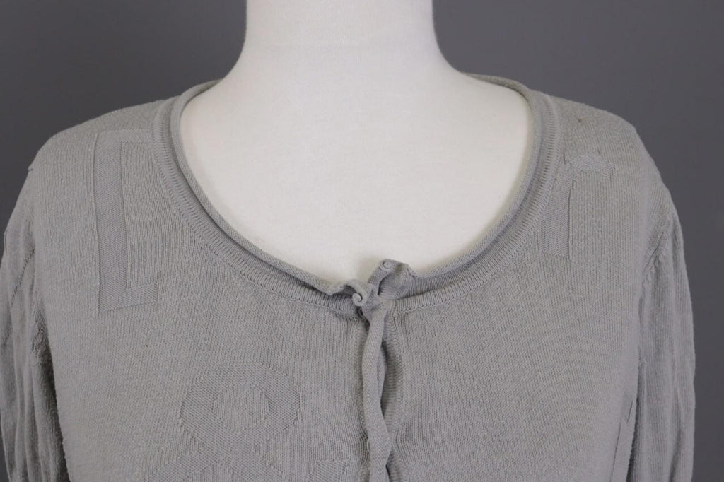 RUNDHOLZ Gray Embroidered Lagenloook Relaxed Cardigan Sweater – Size XL