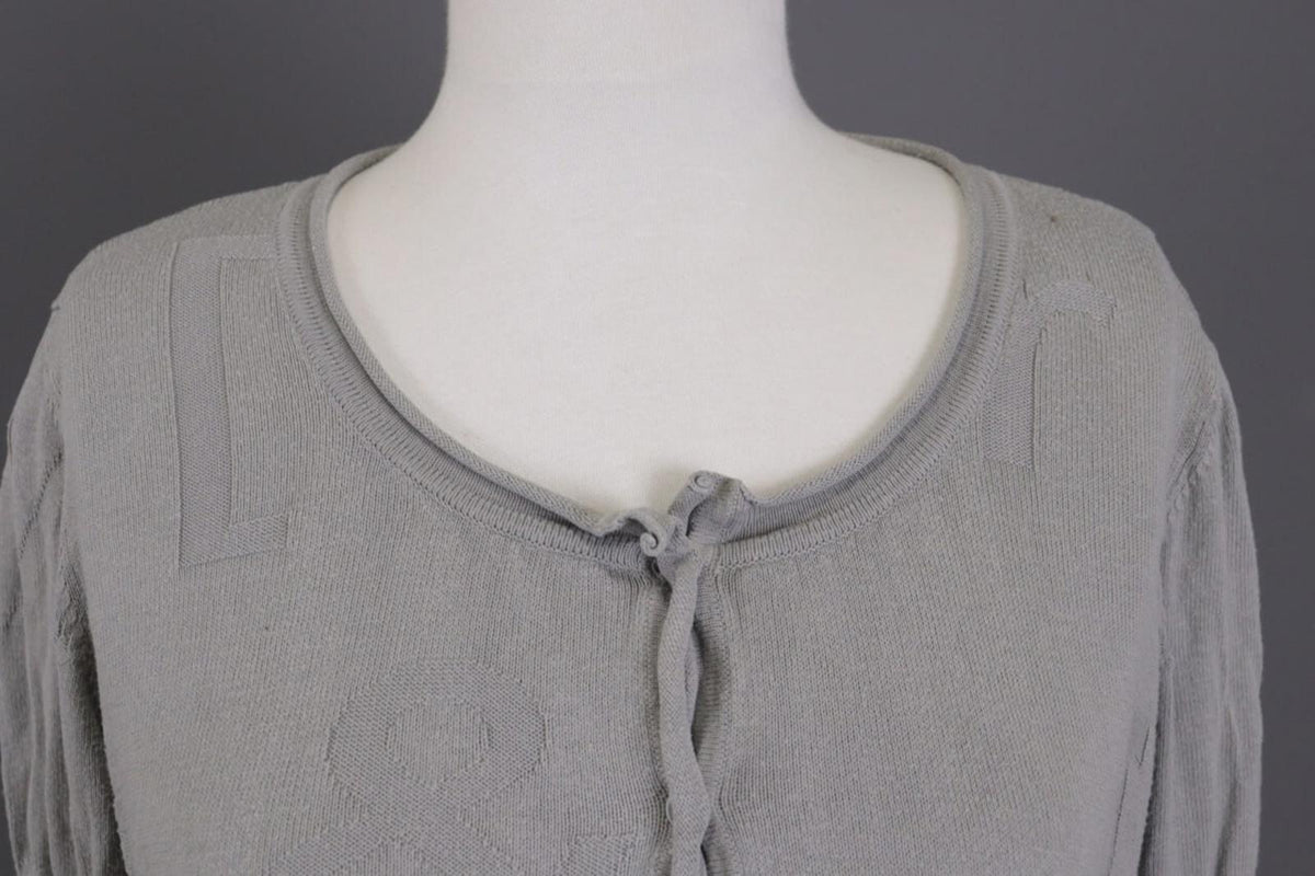 RUNDHOLZ Gray Embroidered Lagenloook Relaxed Cardigan Sweater – Size XL