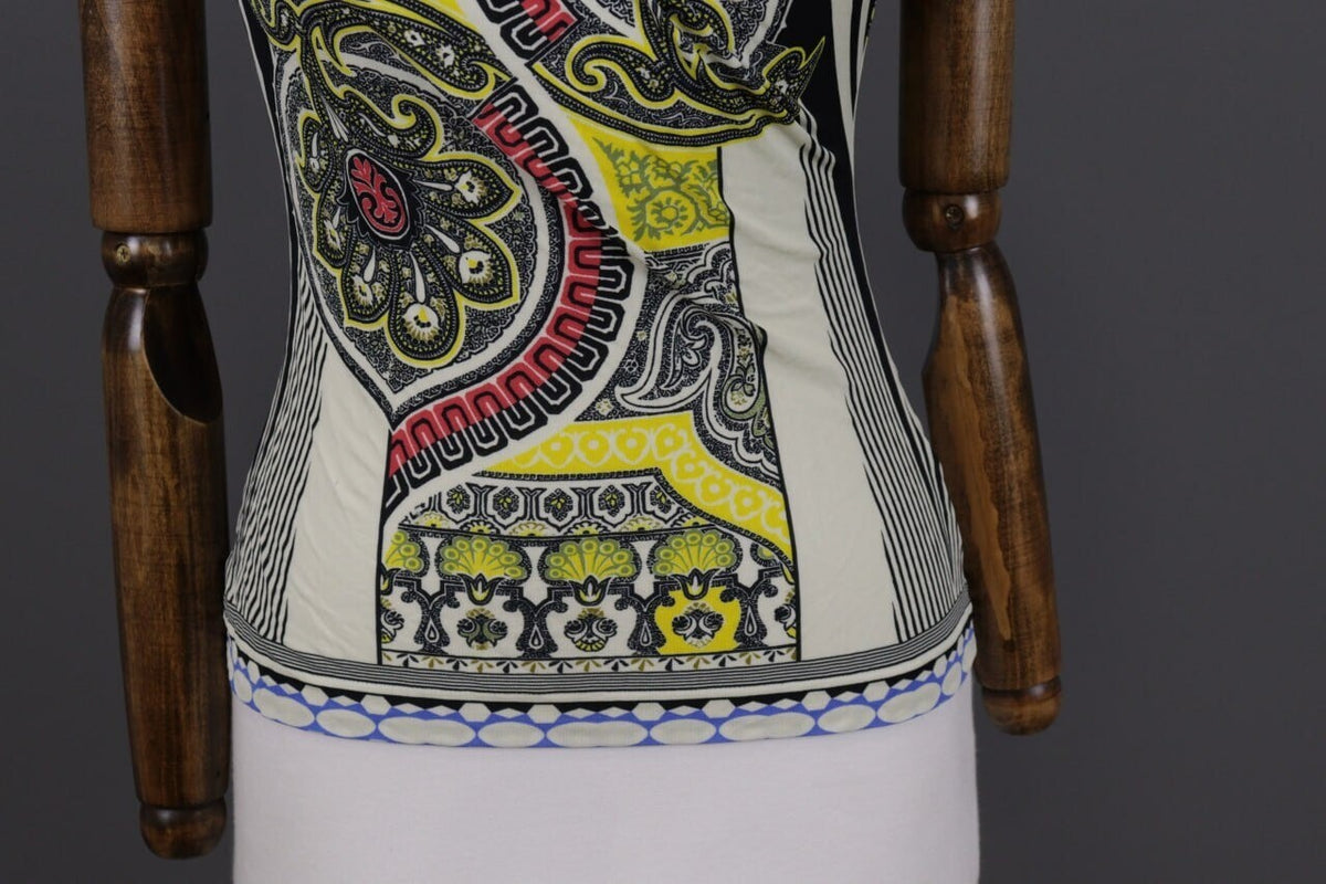 Etro Milano Multicolour Floral Paisley Sleeveless Blouse Top Shirt – Size 40