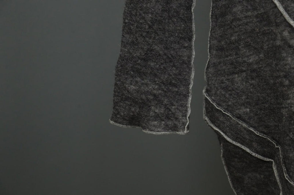 RUNDHOLZ BLACK LABEL Gray Cotton Long Sleeve Open Front Cardigan Sweater – Size 0S