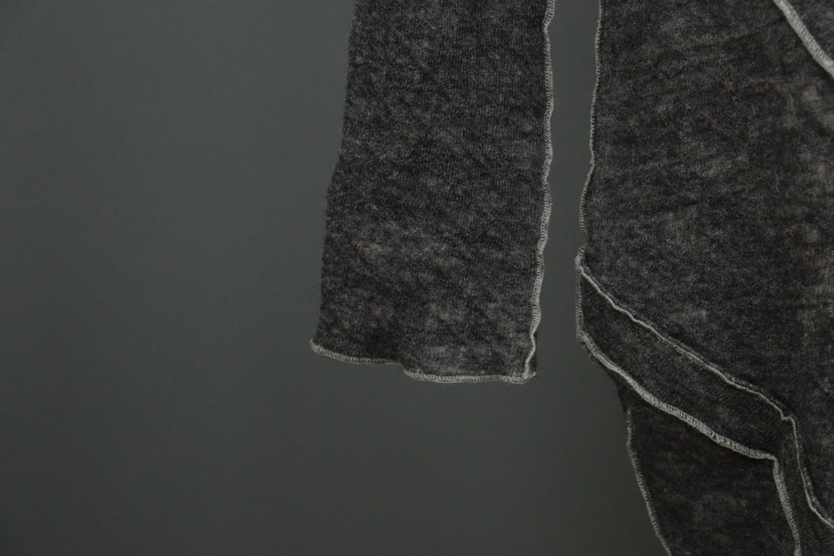 RUNDHOLZ BLACK LABEL Gray Cotton Long Sleeve Open Front Cardigan Sweater – Size 0S