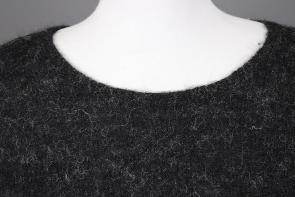 GUDRUN SJODEN Gray Alpaca Wool Knit Lagenlook Long Sleeve Tunic Sweater – Size L