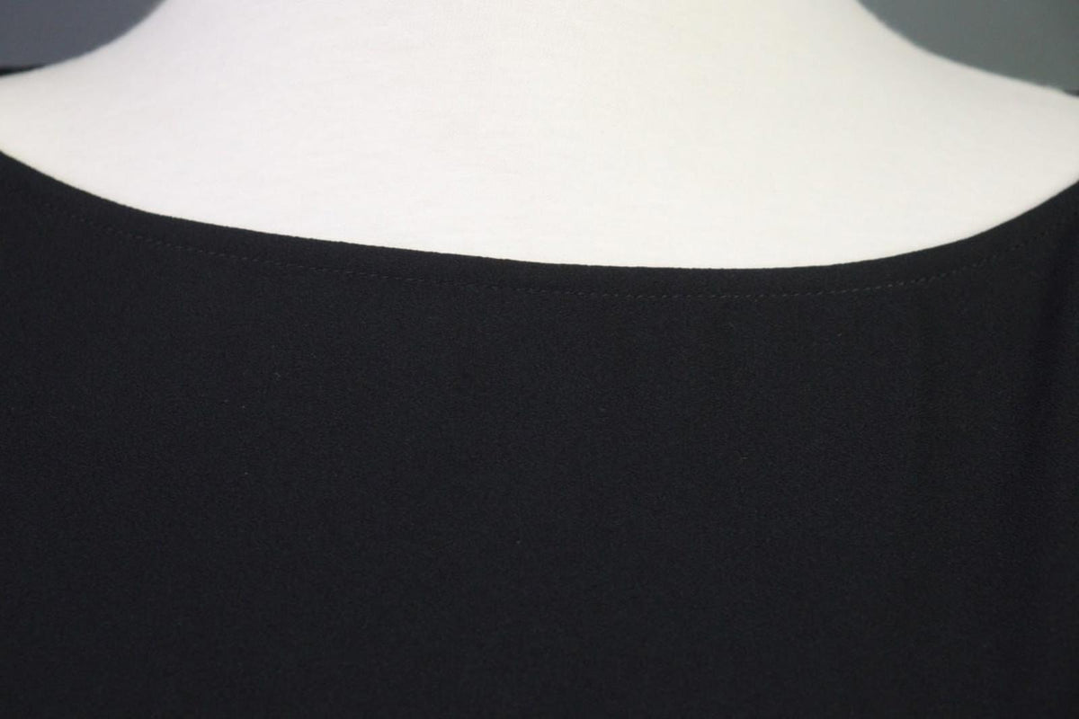 CHANEL Black Long Sleeve Button Side Slit Pullover Blouse Top – Size 34