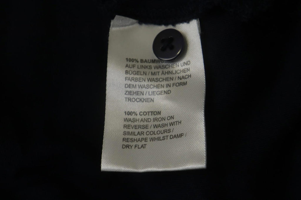 Carlo Colucci Navy 100% Cotton Long Sleeve Collared Popover Polo Shirt – Size L