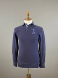 Hackett London Blue #1 Elbow Patches Long Sleeve Rugby Polo Shirt – Size XS – Used