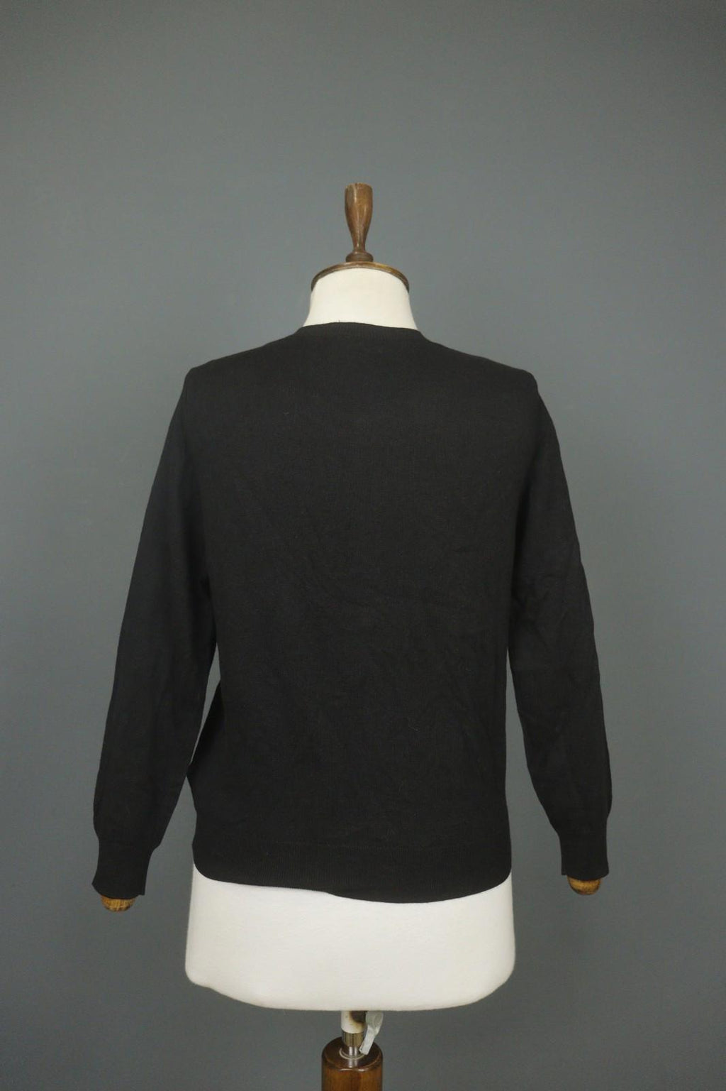 COACH Black Viscose Blend Raglan Sleeve Button Front Cardigan Sweater – Size S