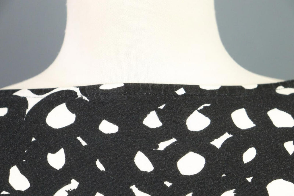 MARIMEKKO Black Printed A-Line Relaxed 3/4 Sleeve Tunic Dress – Size S