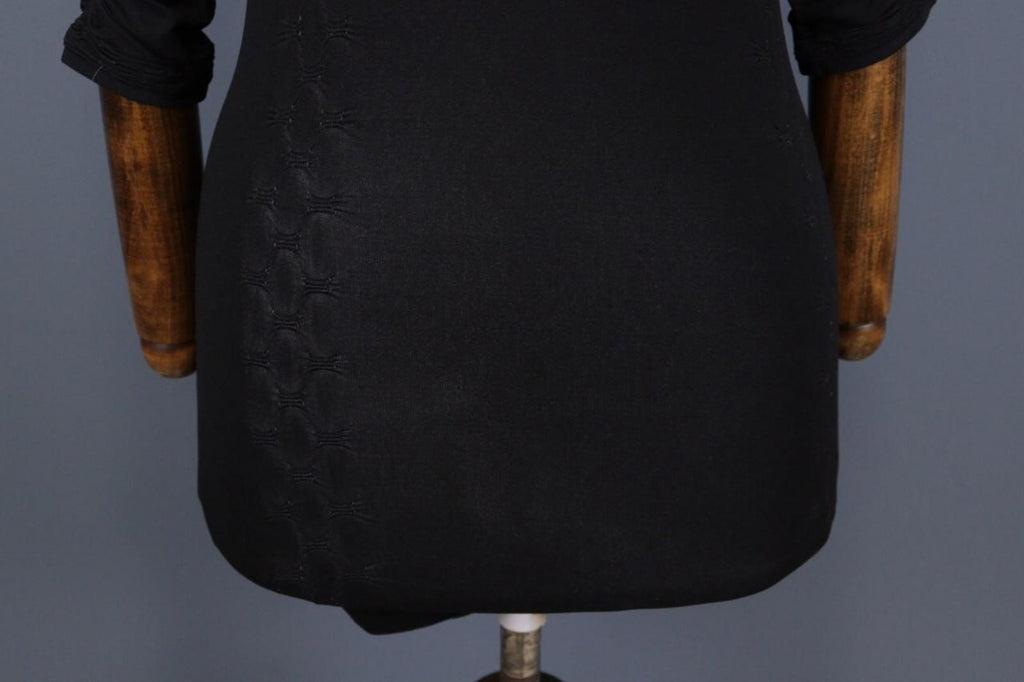 HIGH USE by CLAIRE CAMPBELL Black Bodycon 3/4 Sleeve Tunic Top – Size XS S
