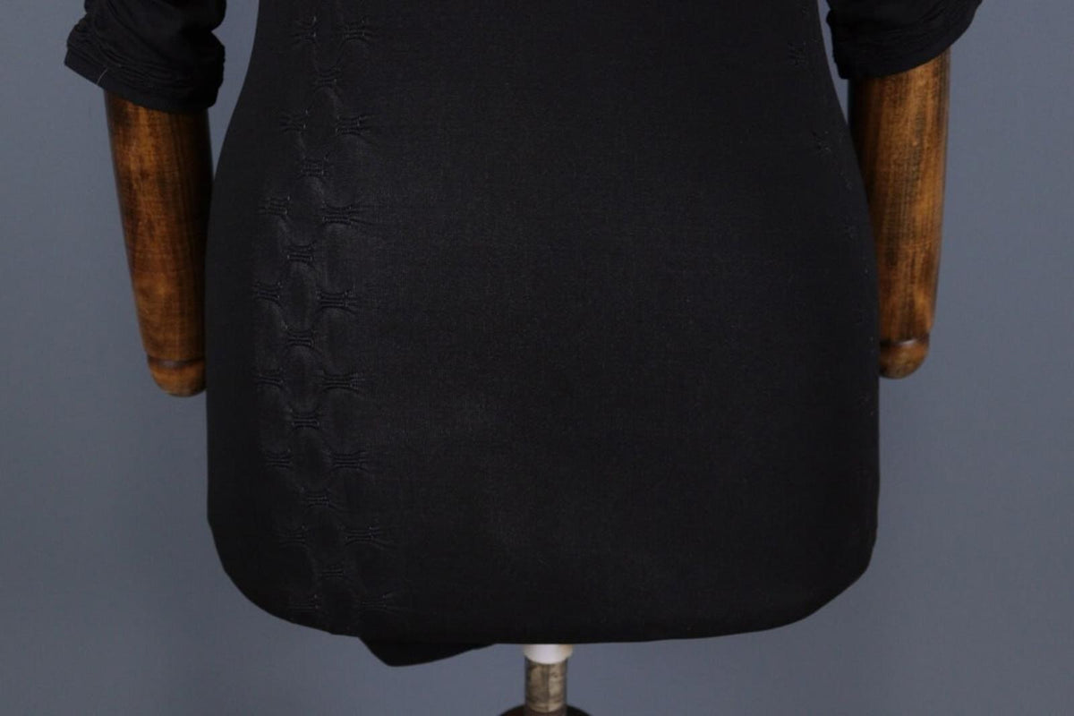HIGH USE by CLAIRE CAMPBELL Black Bodycon 3/4 Sleeve Tunic Top – Size XS S