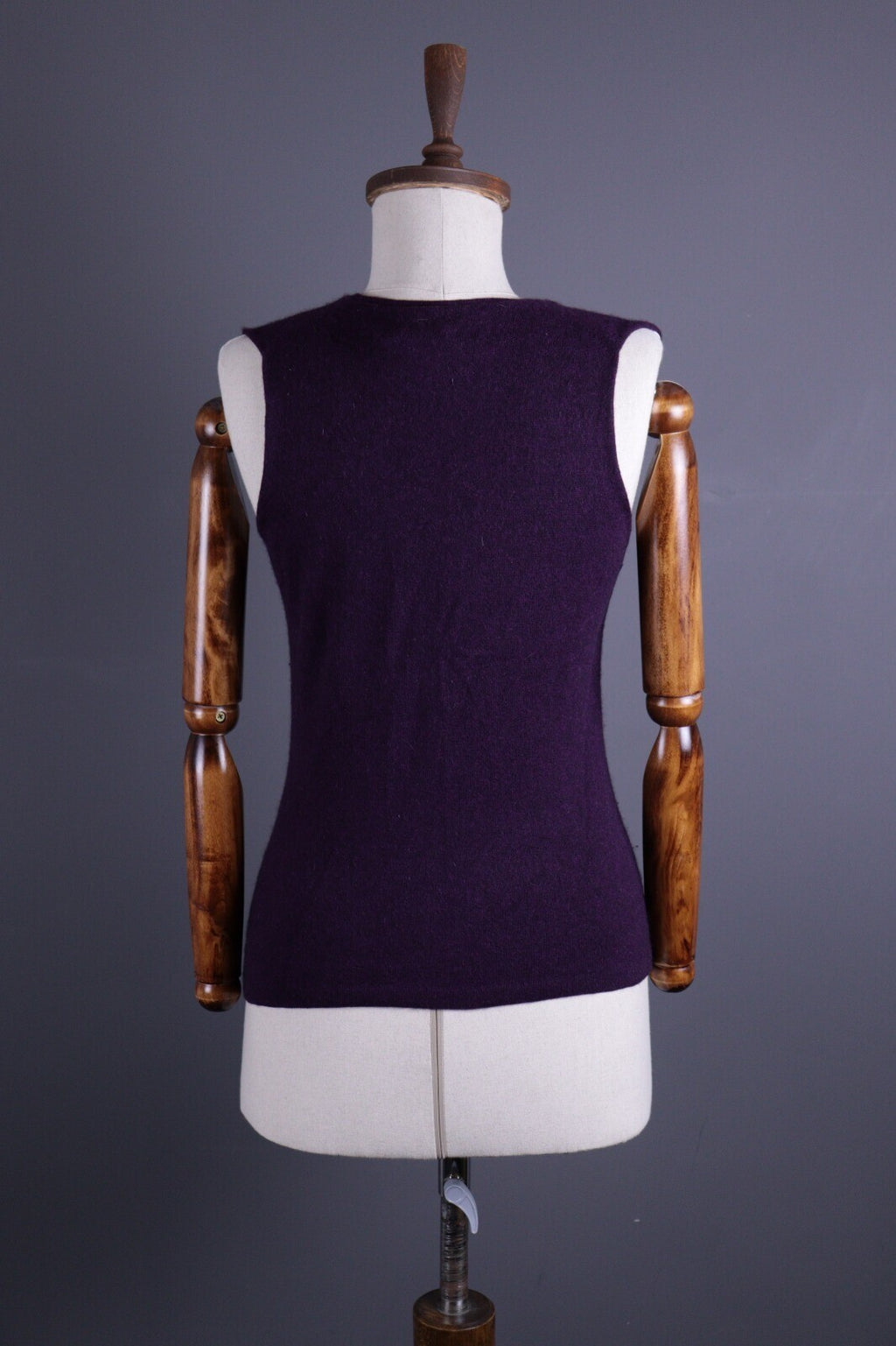Brora Purple Wool Knit Vest Cardigan Sweater – Size S