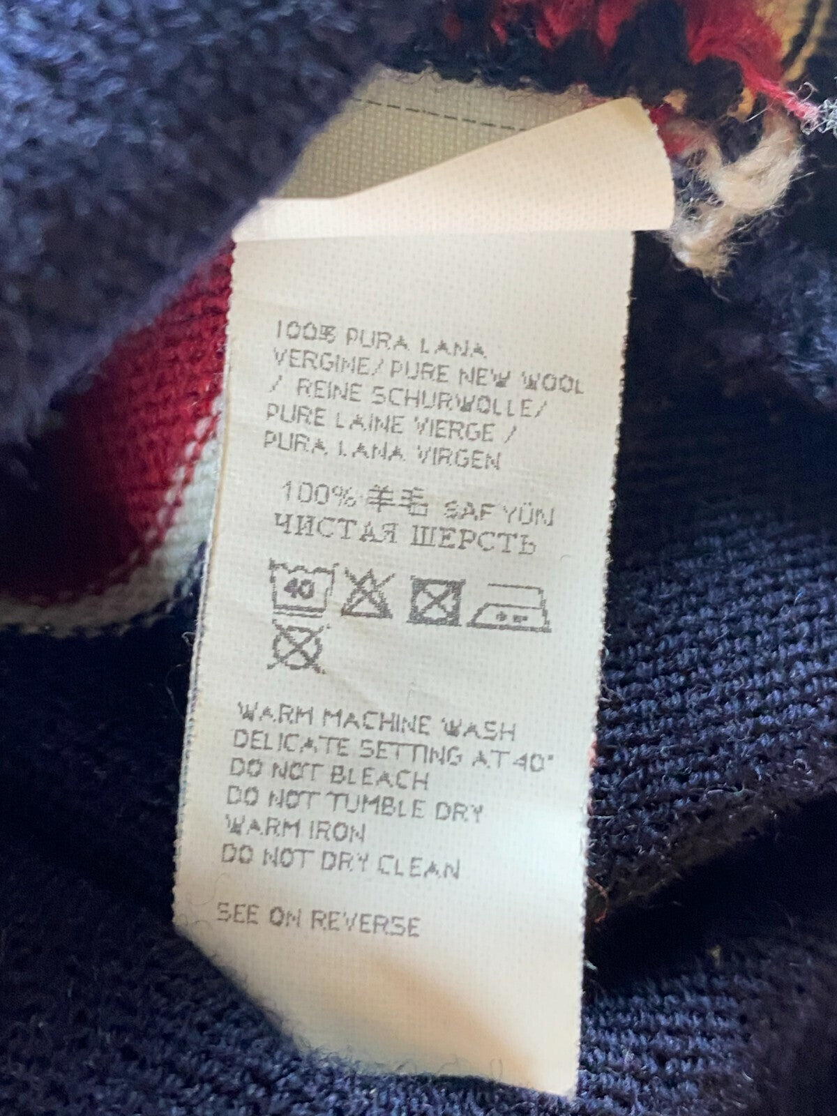Paul & Shark Yachting Cool Touch Blue Stripe High Neck Wool Jumper – Men's L
