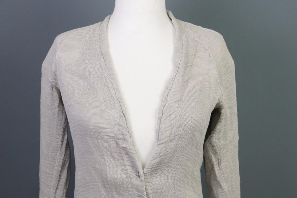 TRANSIT PAR SUCH Gray Linen Lagenlook Long Cardigan Sweater – Size 2
