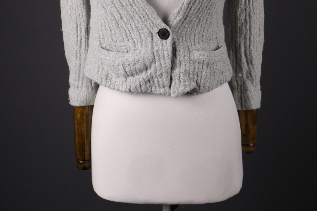 ISABEL MARANT ETOILE Gray Wool Tweed One Button Blazer Jacket – Size 40