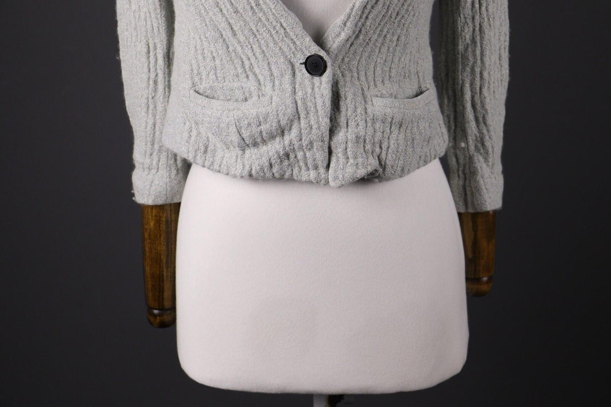 ISABEL MARANT ETOILE Gray Wool Tweed One Button Blazer Jacket – Size 40