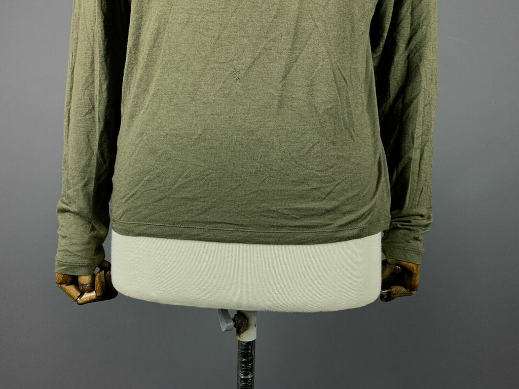 Barbara Bui Olive Boat Neck Viscose Cashmere Sweater – Women's L