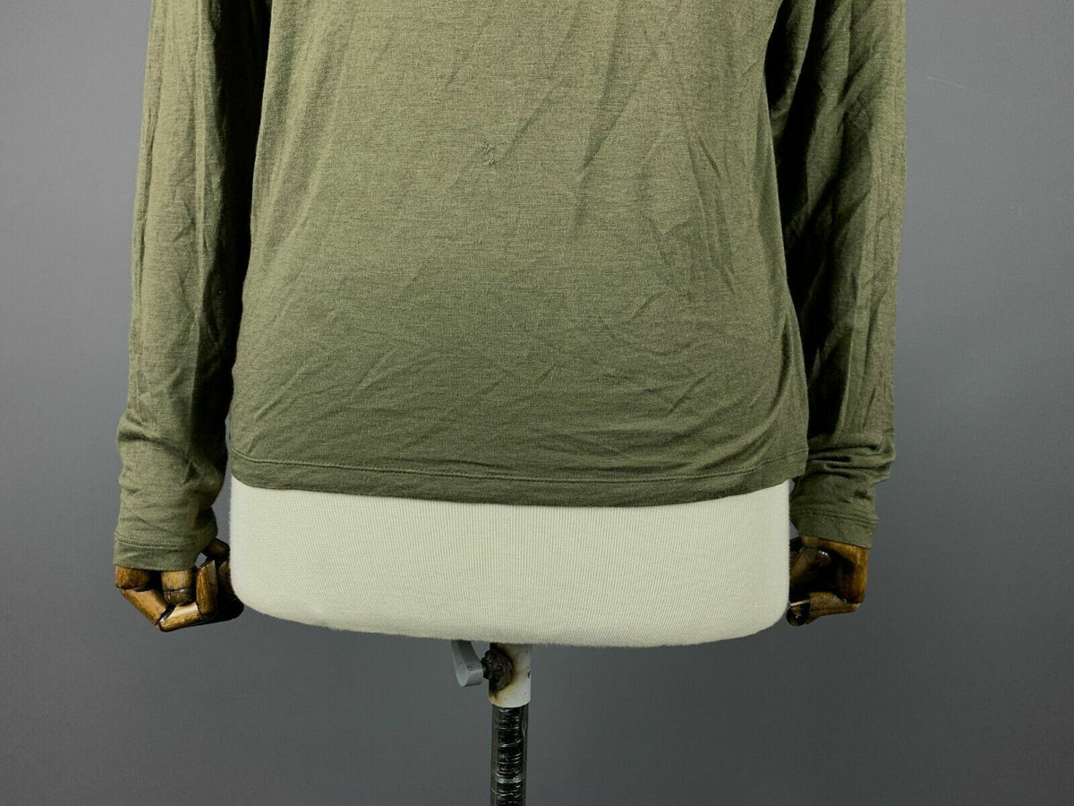 Barbara Bui Olive Boat Neck Viscose Cashmere Sweater – Women's L