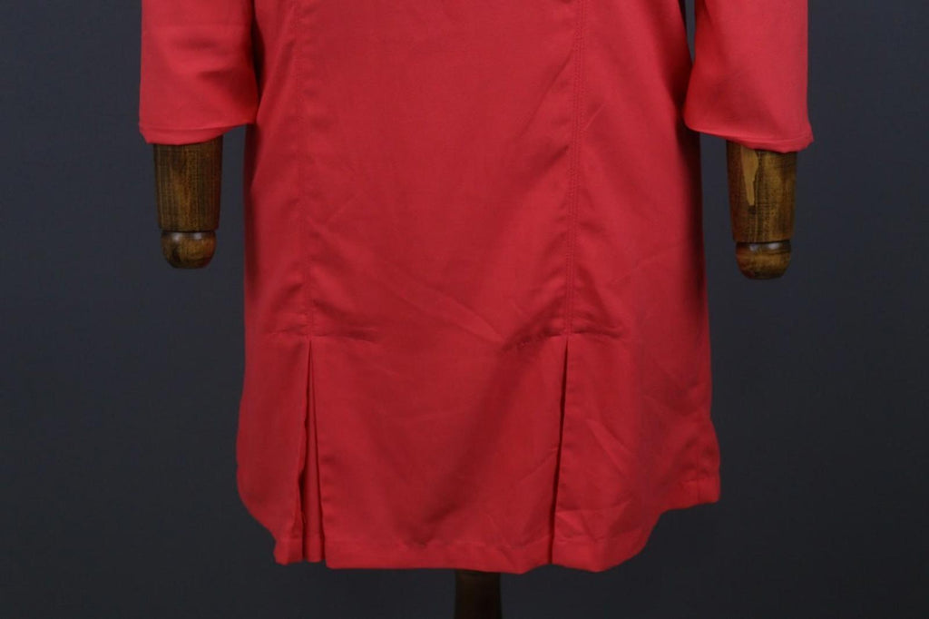 MARNI Pink Linen Blend Casual Long Sleeve Round Neck Back Zip Shift Dress Sz 36