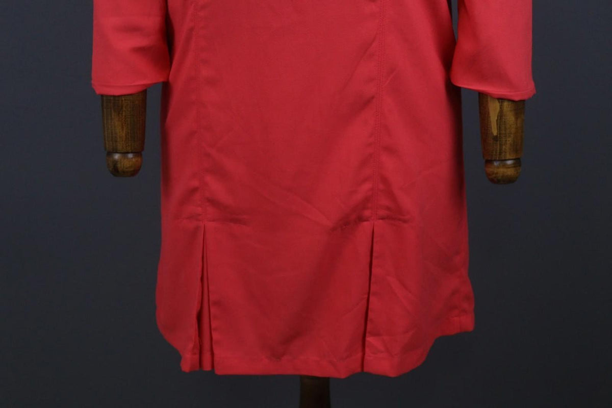 MARNI Pink Linen Blend Casual Long Sleeve Round Neck Back Zip Shift Dress Sz 36