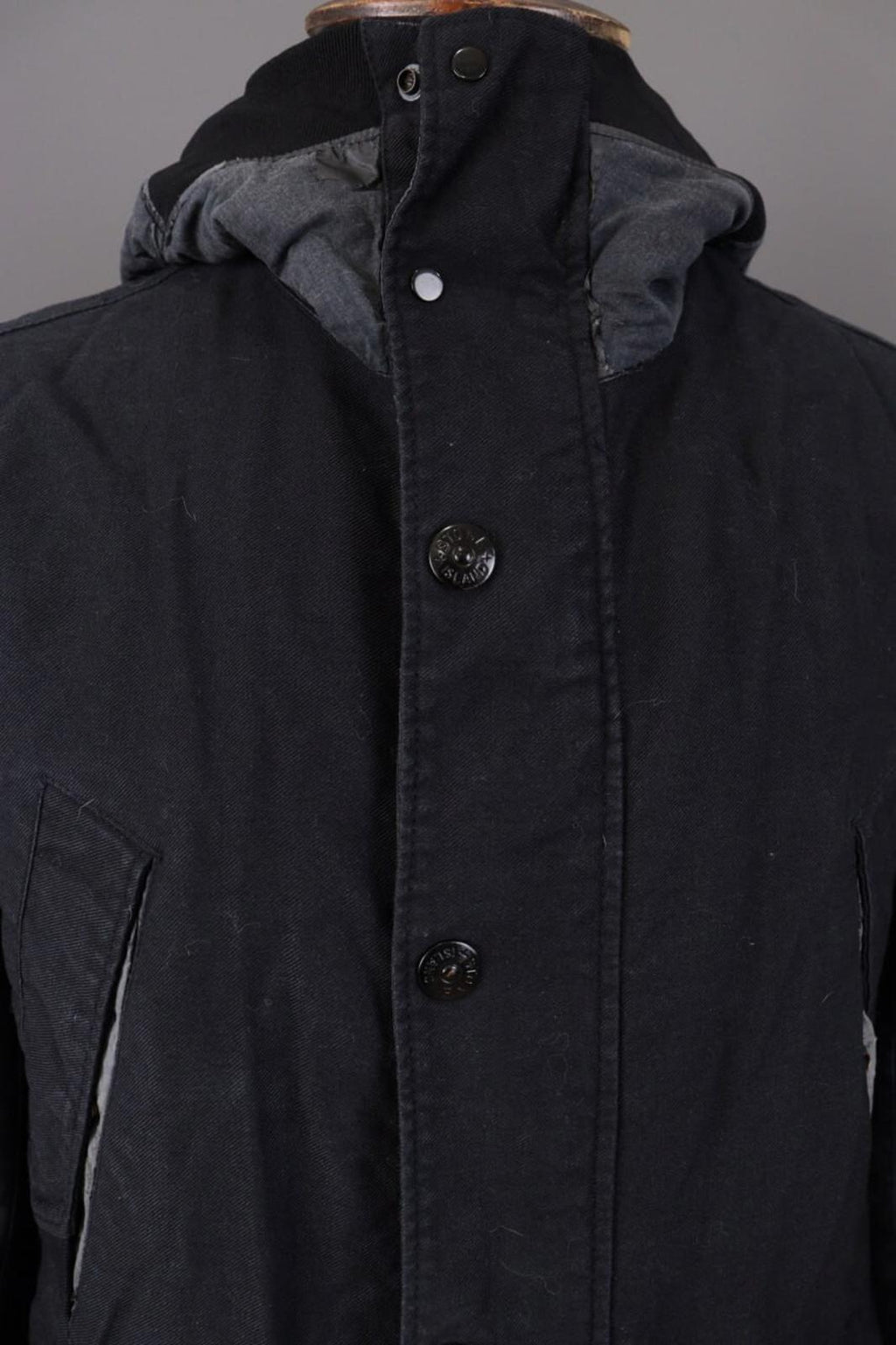 STONE ISLAND Blue Wool Multipockets Cago Hooded Full Zip Jacket – Size L