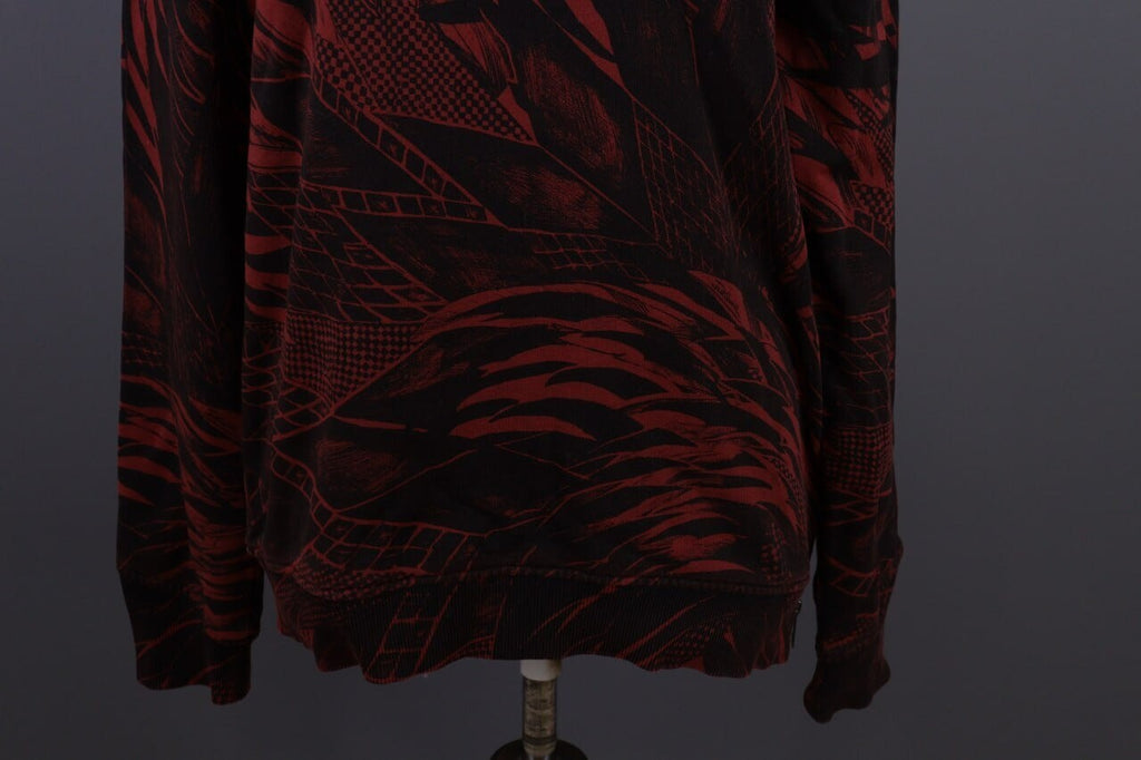 Just Cavalli Red Floral Crew Neck Sweatshirt Jumper Sweater – Size L