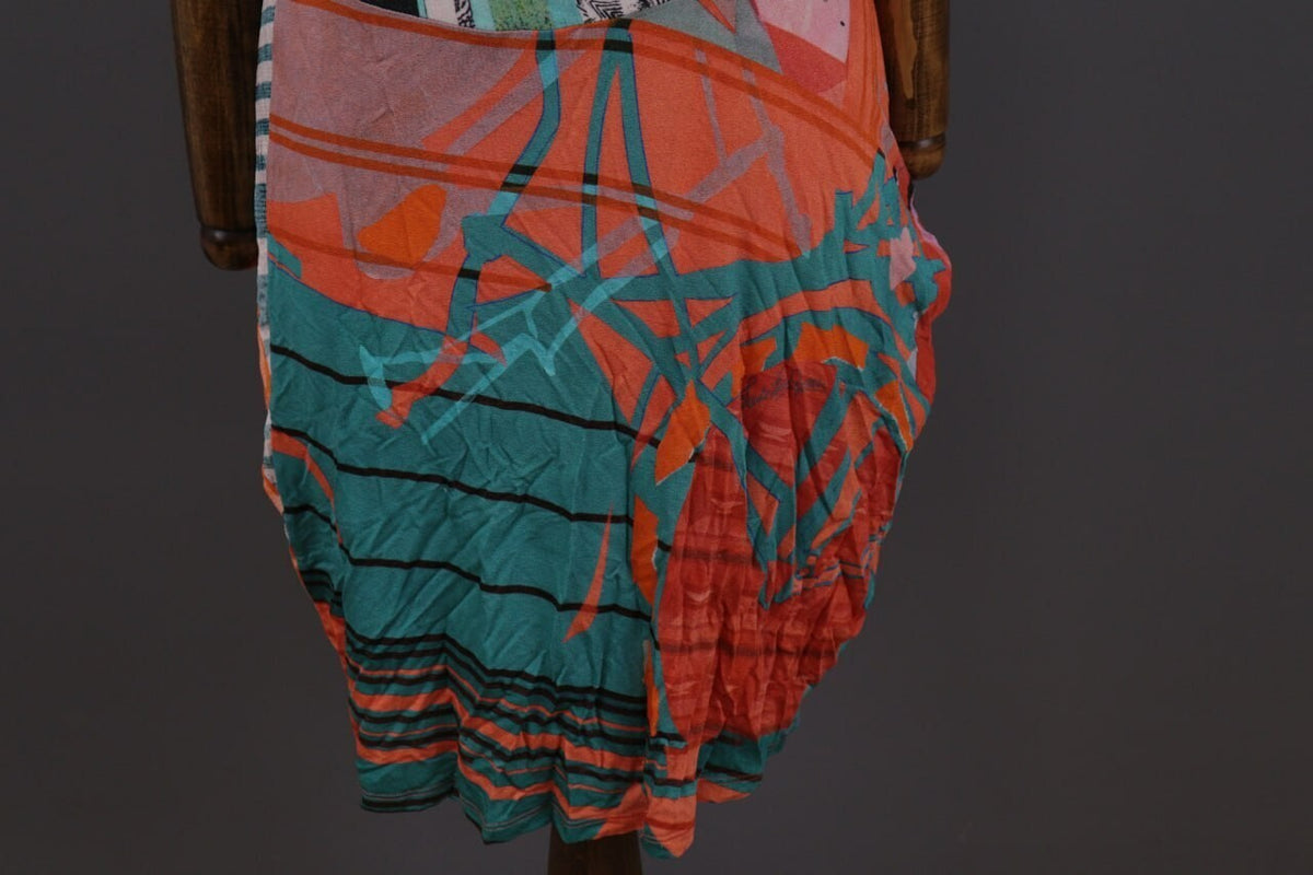 Save The Queen Multicolor Aztec Bodycon Midi Dress – Size M
