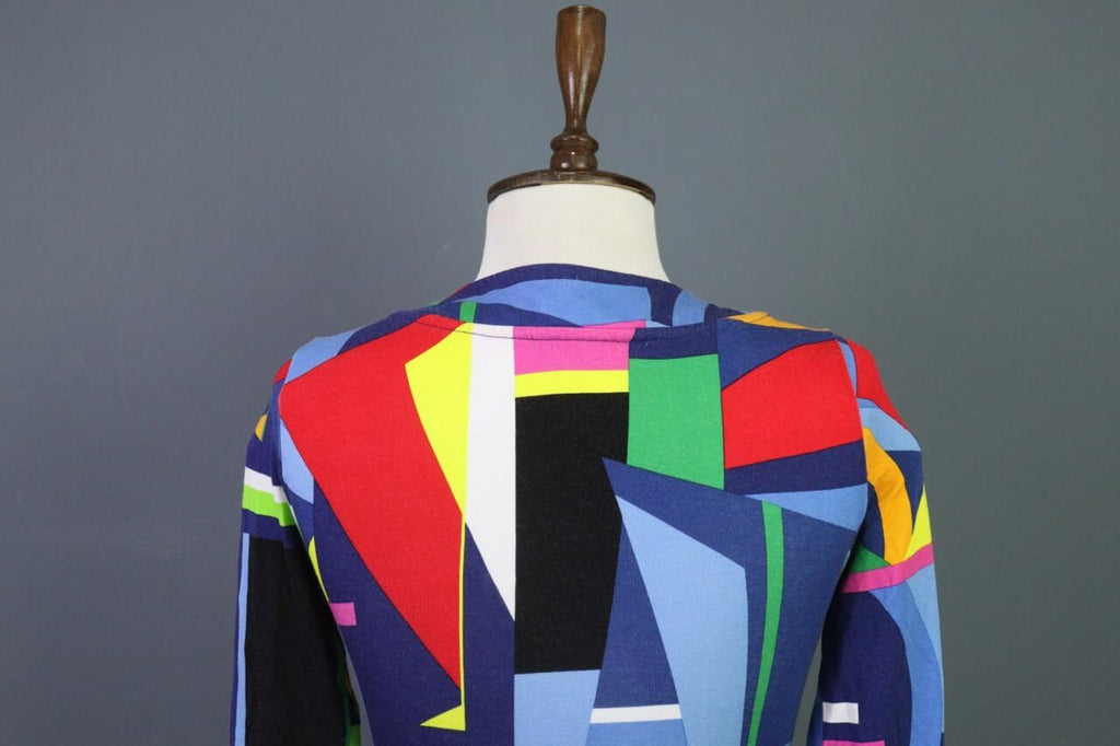 RALPH LAUREN BLACK LABEL Multicolro Colorful 3/4 Sleeve Stretch Blouse Top