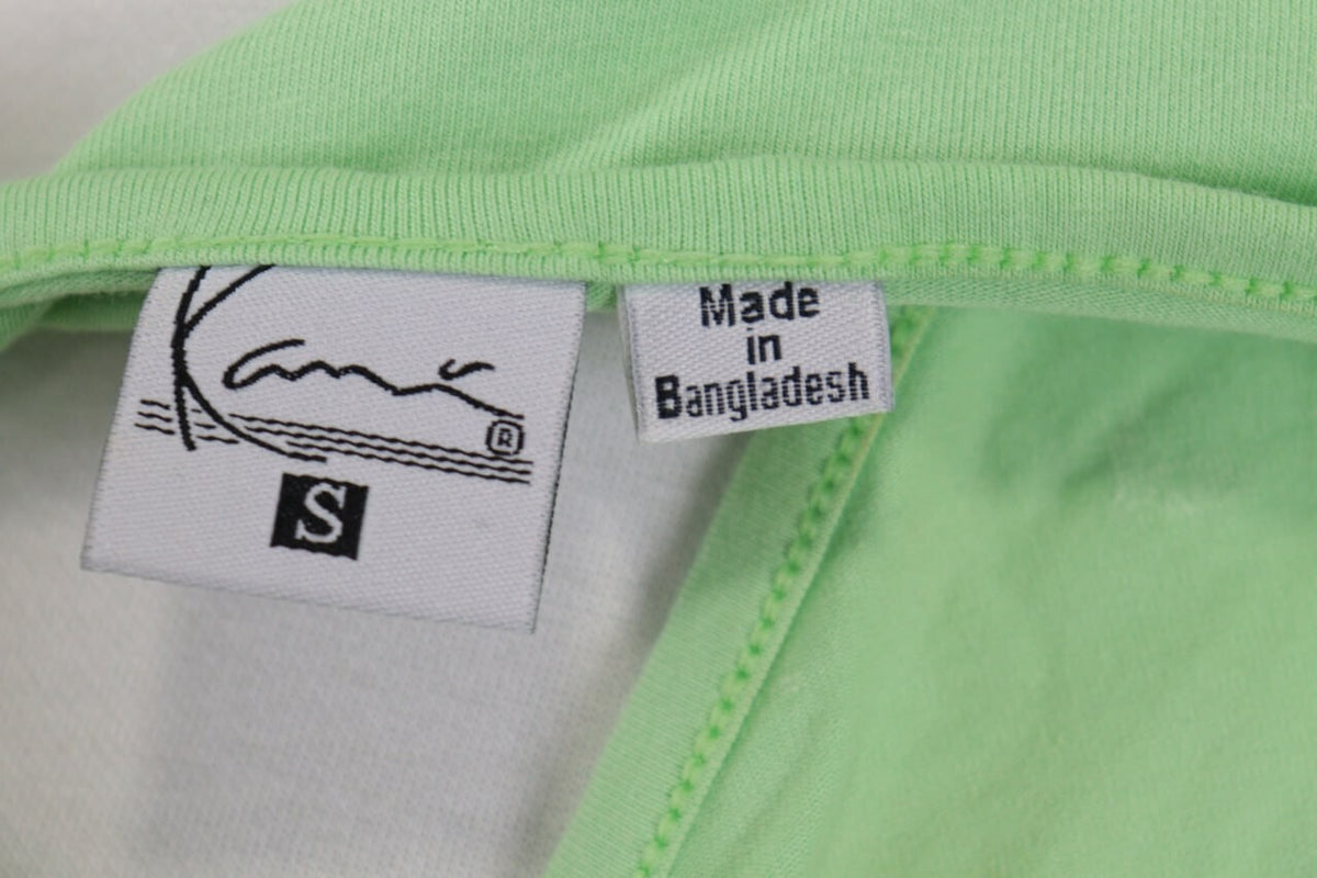 Karl Kani Embroidered Sleeve Green Asymmetrical One Shoulder Shirt – Size S – Used