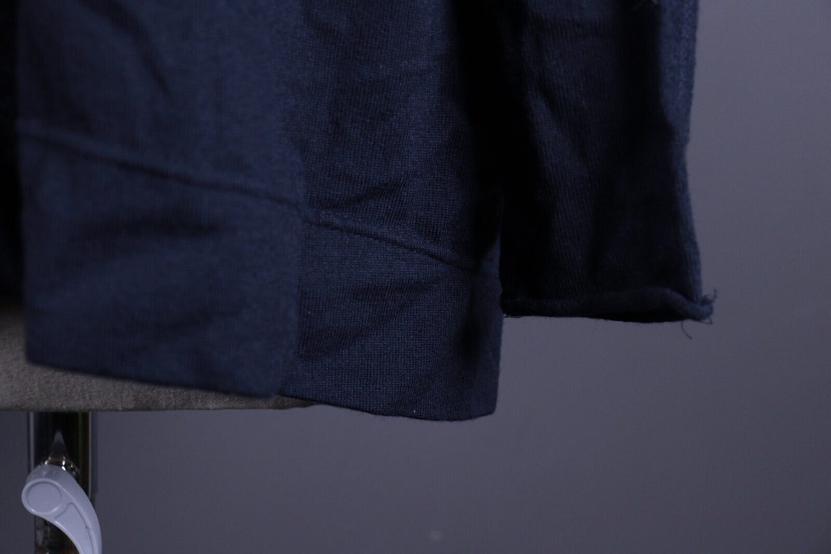 Annette Gortz Dark Blue Wool Hooded Oversized Sweater – Size M