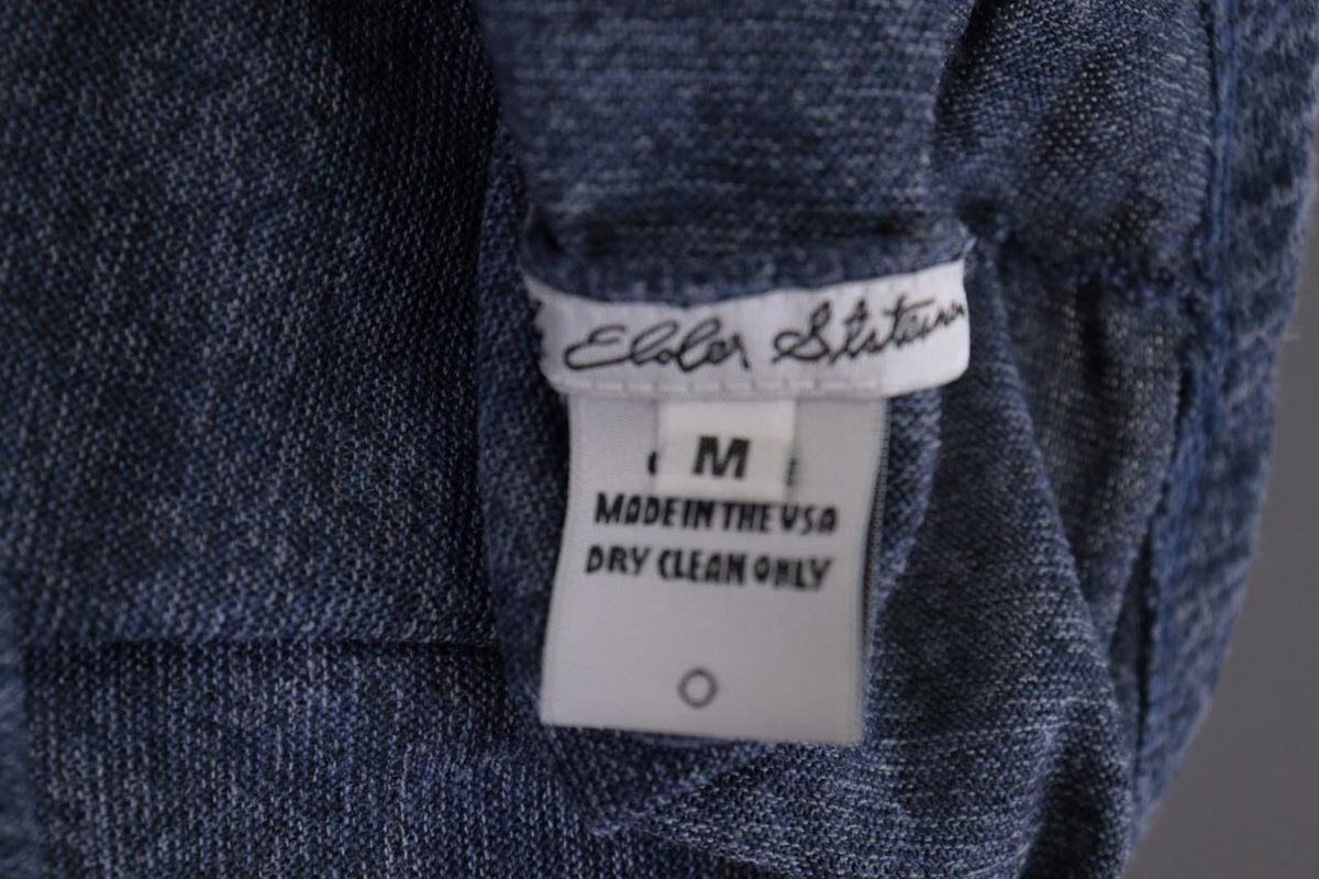 THE ELDER STATESMAN Blue Cashmere Knit Oversized Sweater M