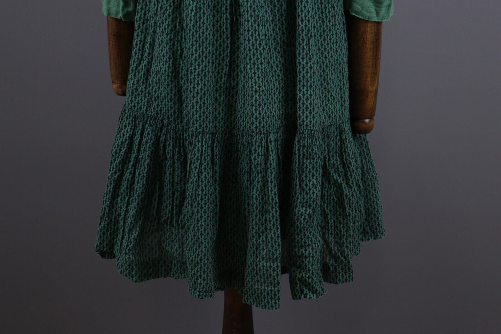 BA&SH Tanja Green Lagenlook Relaxed 3/4 Sleeve Blouson Dress – Size 0 / XS