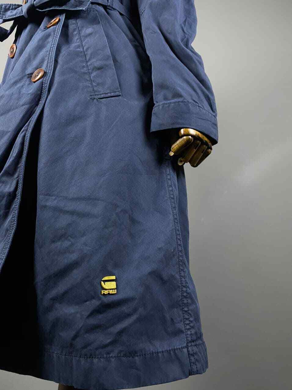 Raw Correctline By G-Star Blue Double Breasted Coat – Women's M