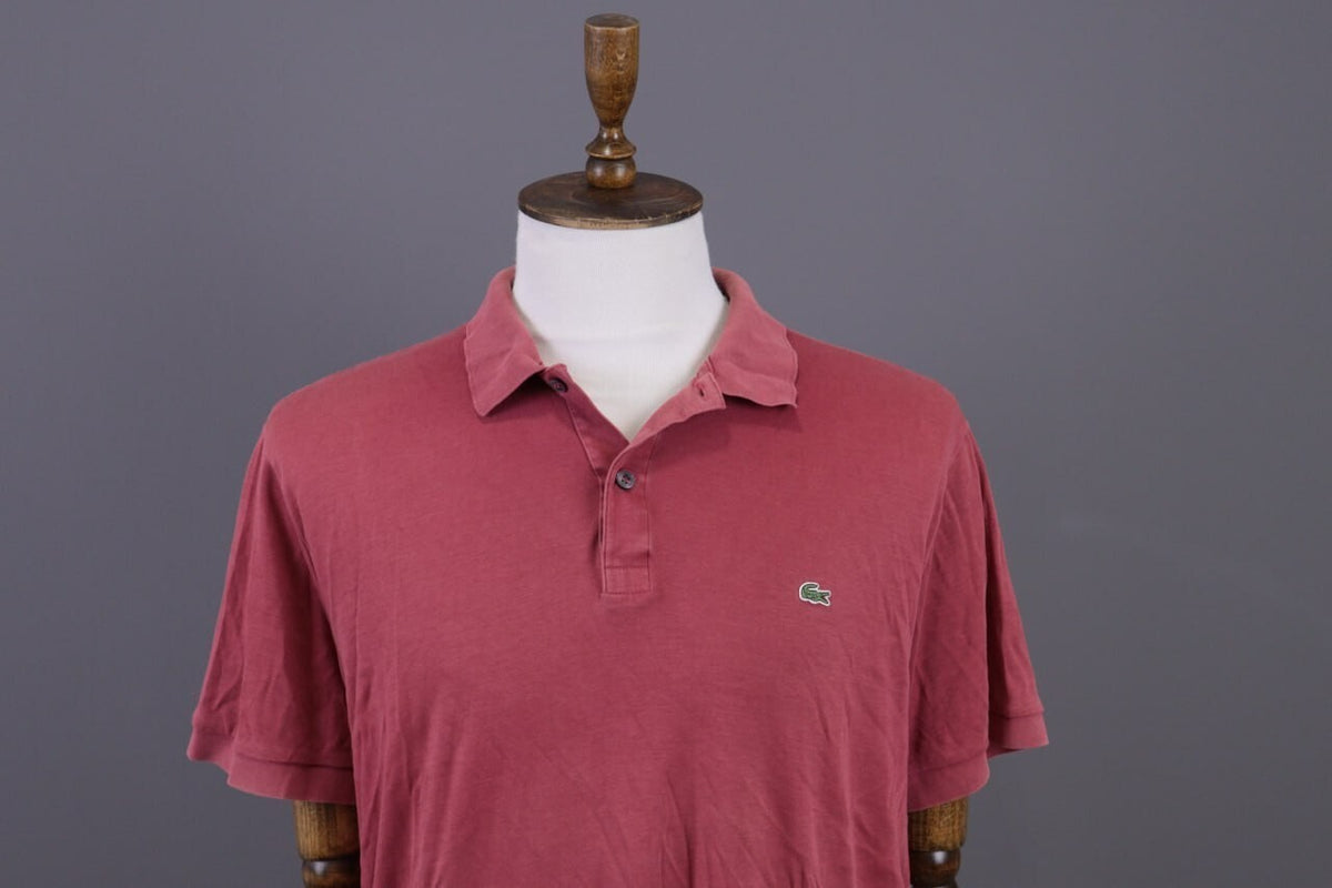 Lacoste Regular Fit Pink Summer Men Short Sleeve Polo Shirt – Size 7 / XXL