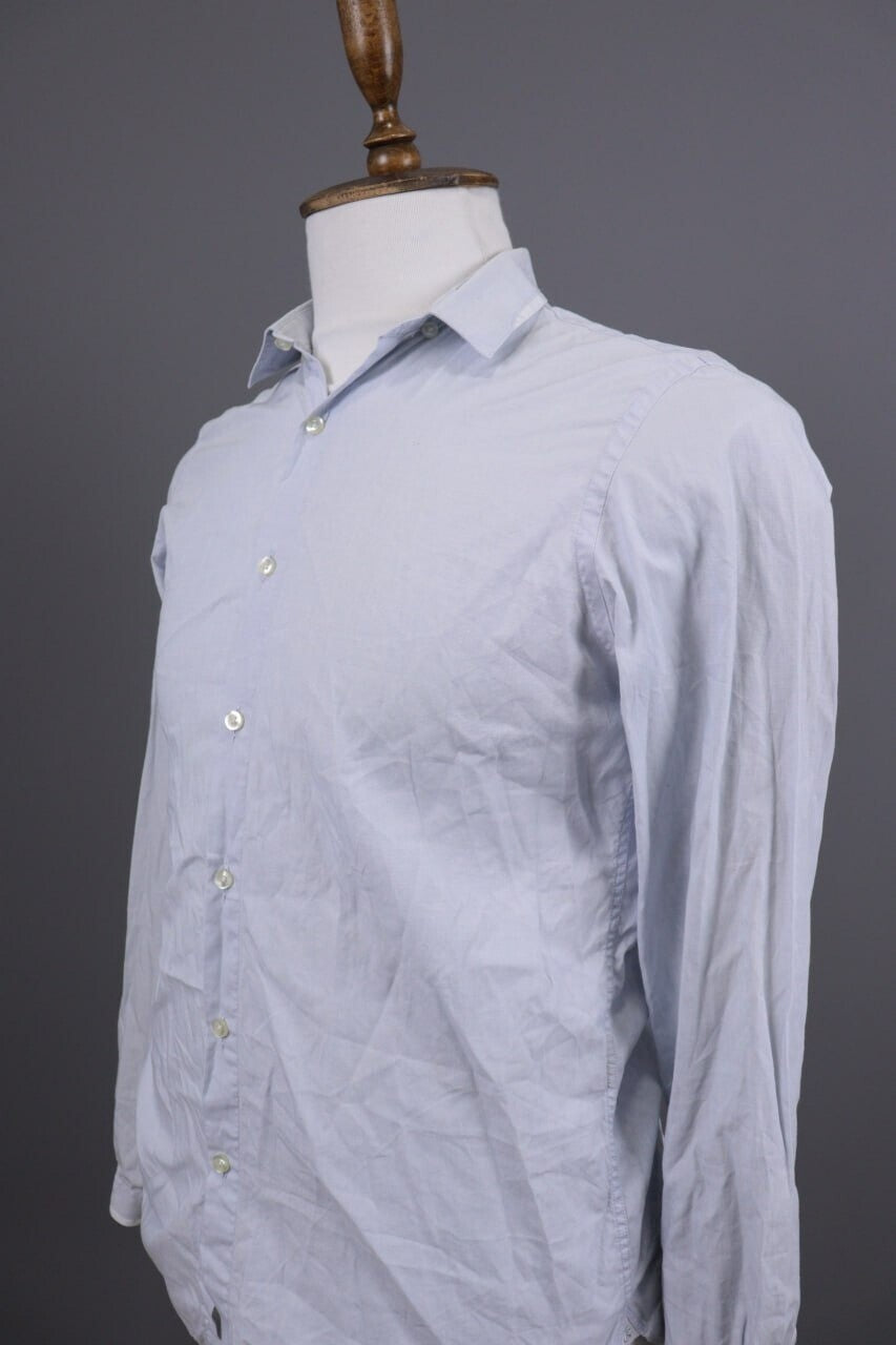 The Kooples Adjusted Blue Summer Long Sleeve Button Down Shirt – Size S