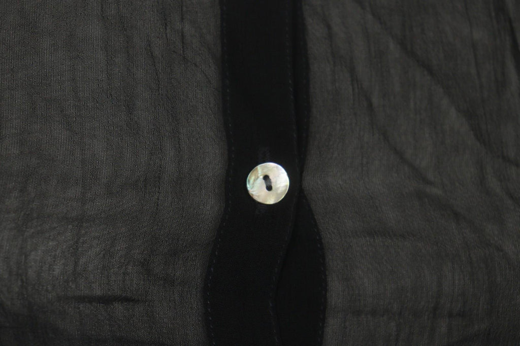 GUDRUN SJODEN Black Long Sleeve Casual Summer Button Front Blouse Top – Size M