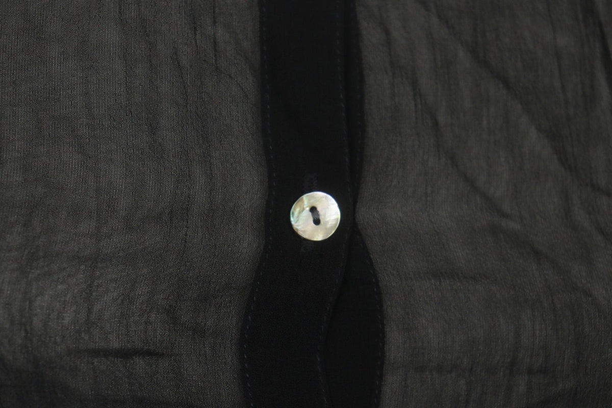 GUDRUN SJODEN Black Long Sleeve Casual Summer Button Front Blouse Top – Size M