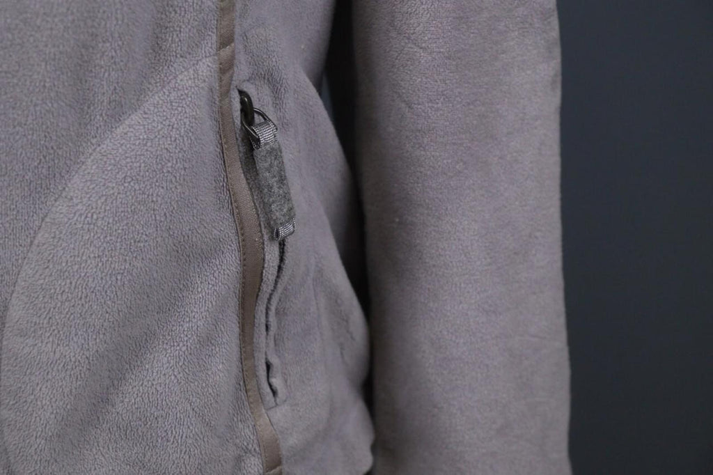FRAUENSCHUH Gray Mock Neck Zipper Long Sleeve Zip Pockets Fleece Jacket – Size L