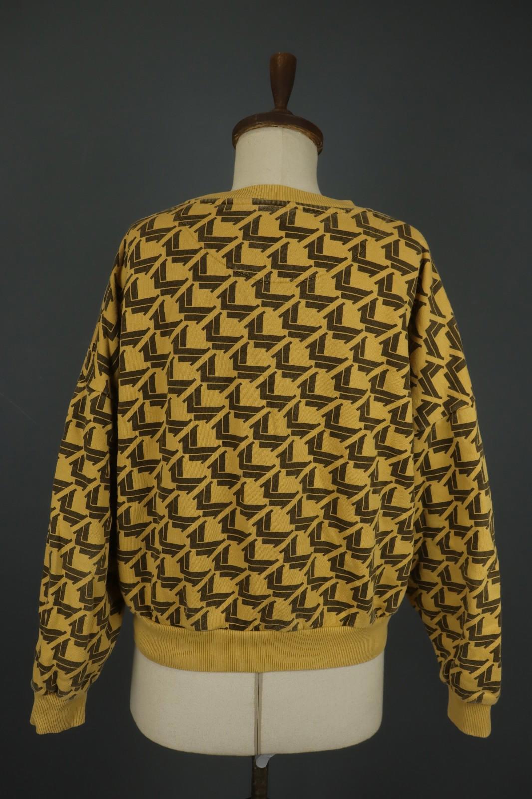 Karl Kani Multi Geometric Fleece Lined Raglan Sleeve Pullover Sweatshirt – Size M