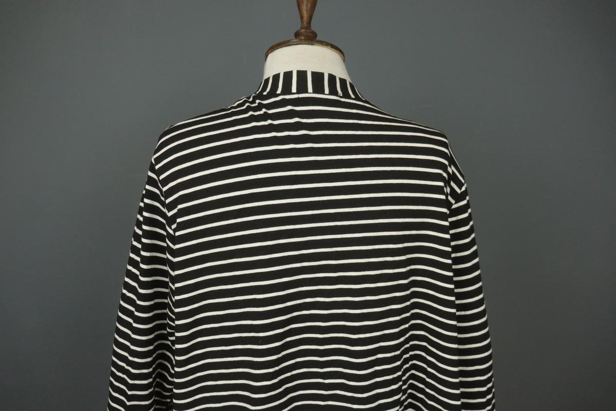 MARIMEKKO Samu-Jussi Koski Black White Stripe Open Front Cardigan Sweater – Size L