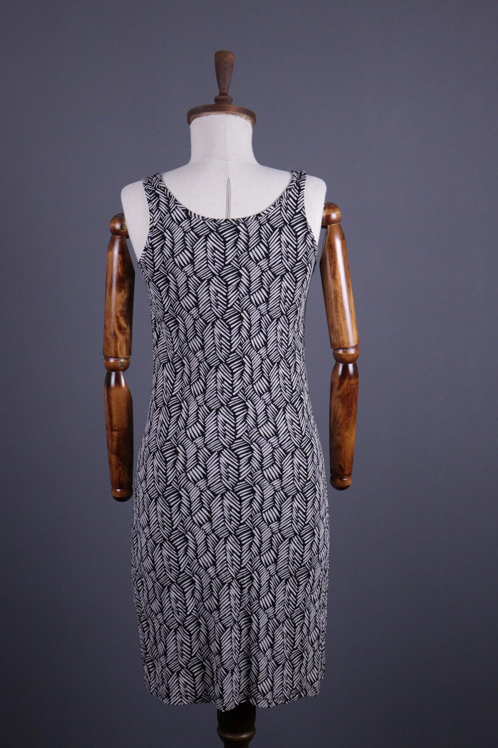 GUDRUN SJODEN Blacl Designer Summer Sleeveless Long Blouson Shift Dress – Size S