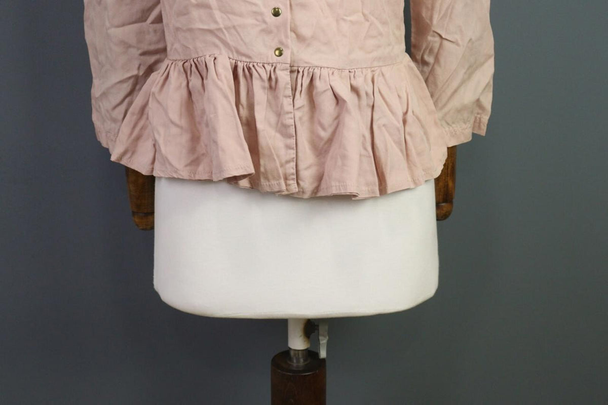 STINE GOYA Pink 3/4 Sleeve Ballon Printed Button Blouse Shirt Top – Size M