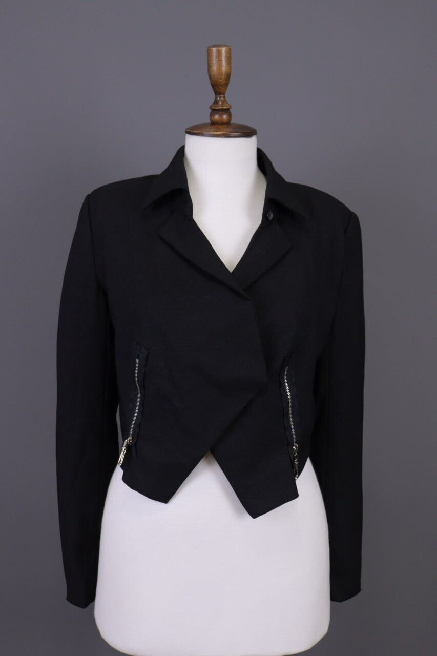 BNWT Ladies Cop Copine Celeri Chemise Veste Black Open Front Jacket 40