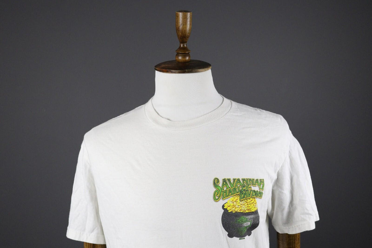 HARLEY DAVIDSON SZVANNAH White Big Logo Short Sleeve T-Shirt – Size L